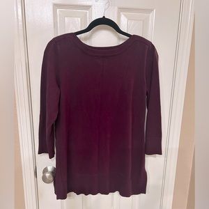 Cable & Gauge ladies 3/4 sleeve pullover sweater